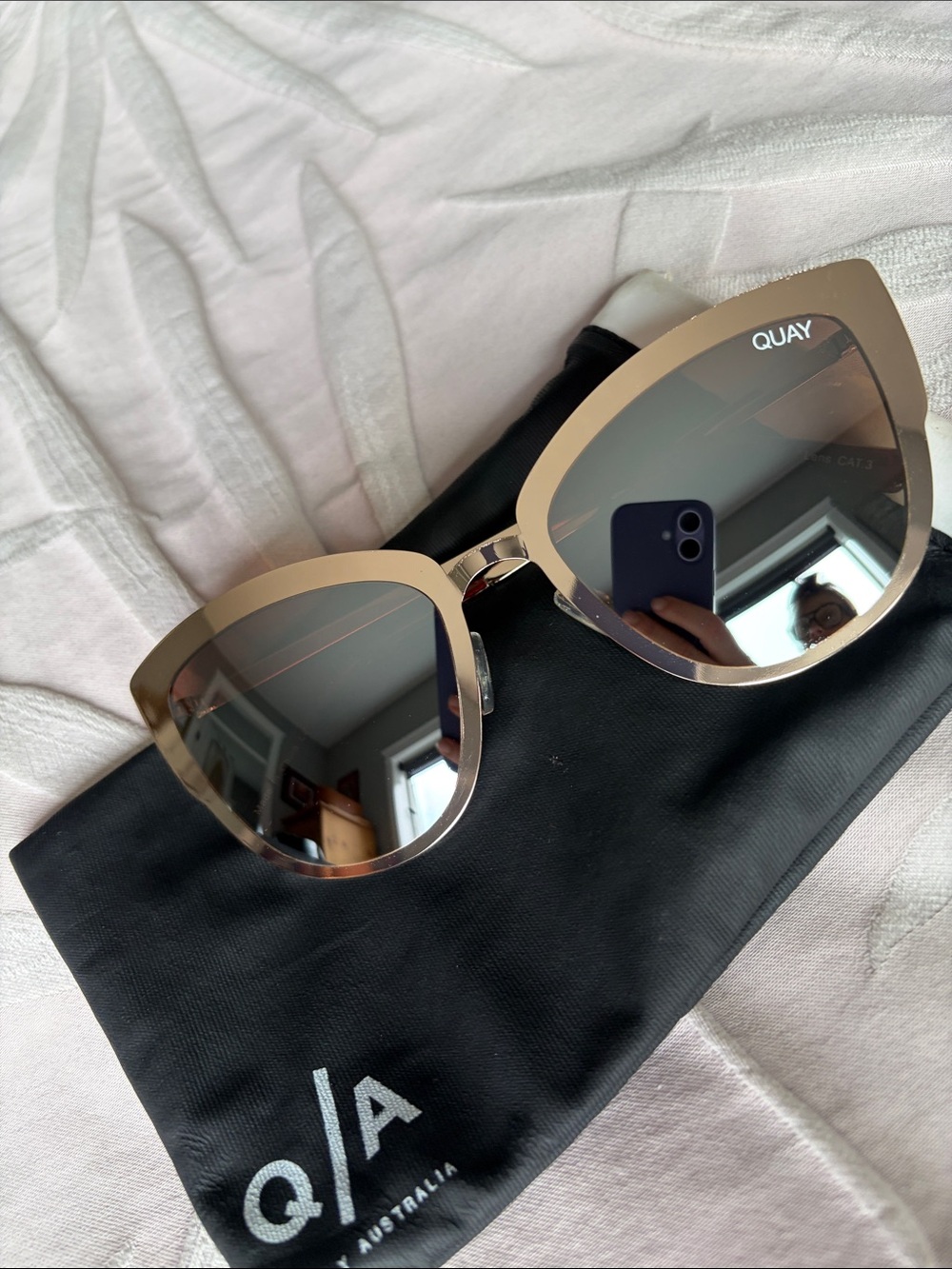 Quay Australia Rose Gold Frame Supergirl Sunglasses